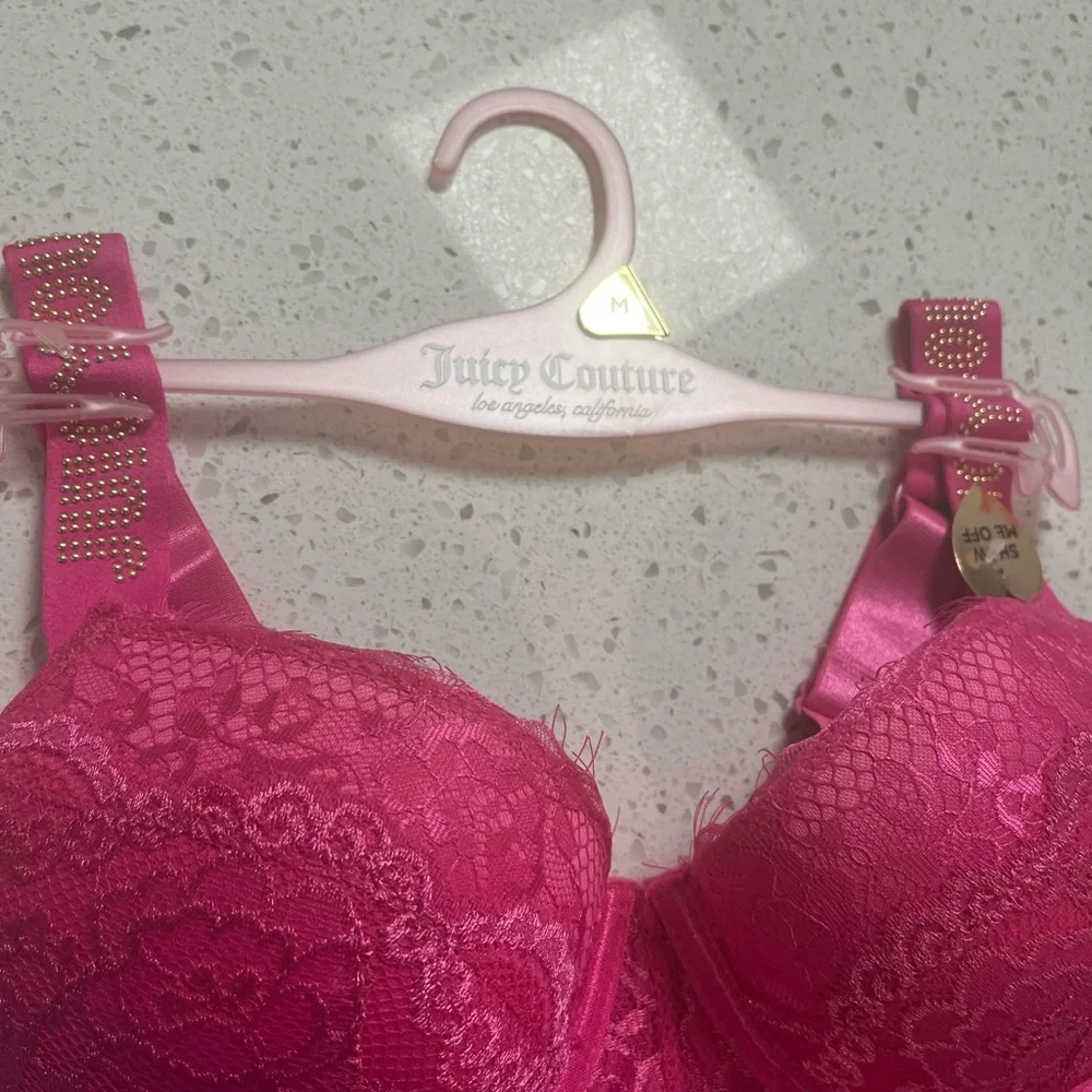 Juicy Couture  - push-up lace&mesh Bodysuit pink‎
